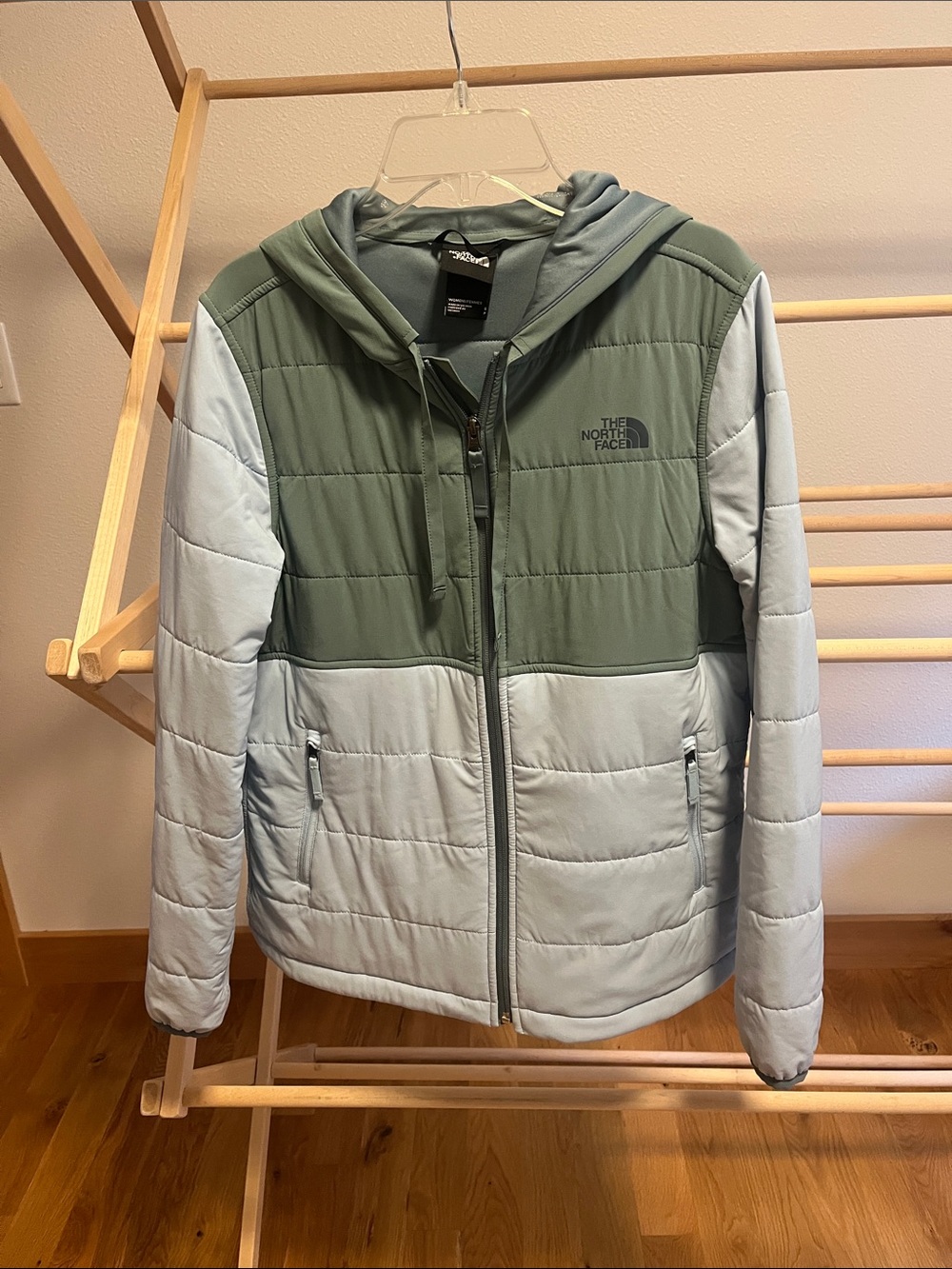 The North Face Women's Hooded Mountain Sweatshirt Full Zip Jacket - Sage Green